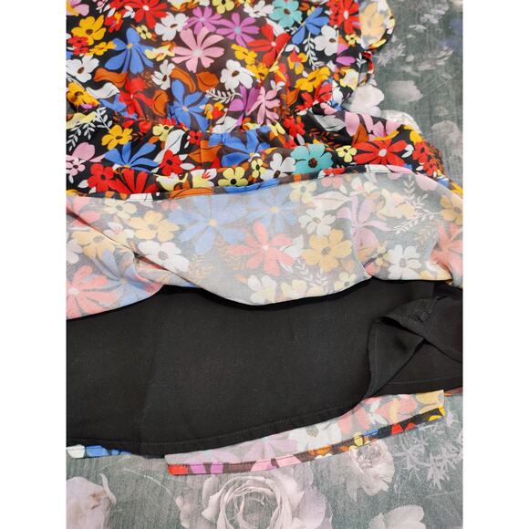 House of Harlow 1960 x Revolve Mariam Mini Dress A-Line Floral Multi Womens XS - Picture 6 of 8